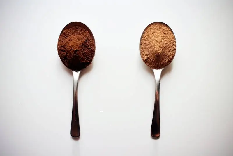 Photo of Two Spoons with Instant Coffee on a White Background