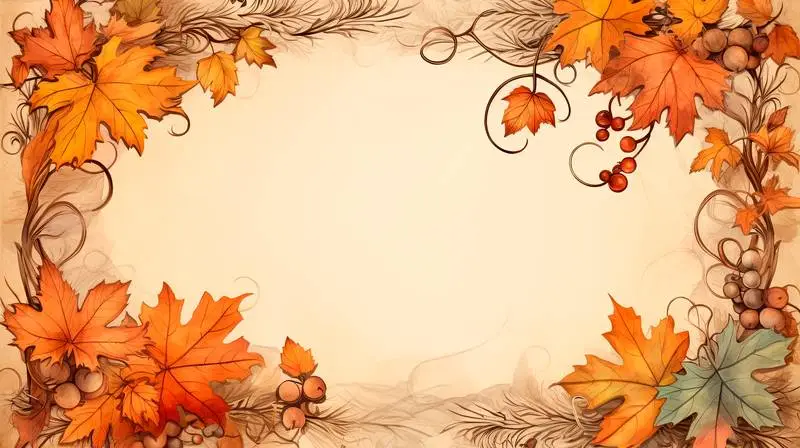 Illustration of an Autumn Background with Grapes and Dry Leaves