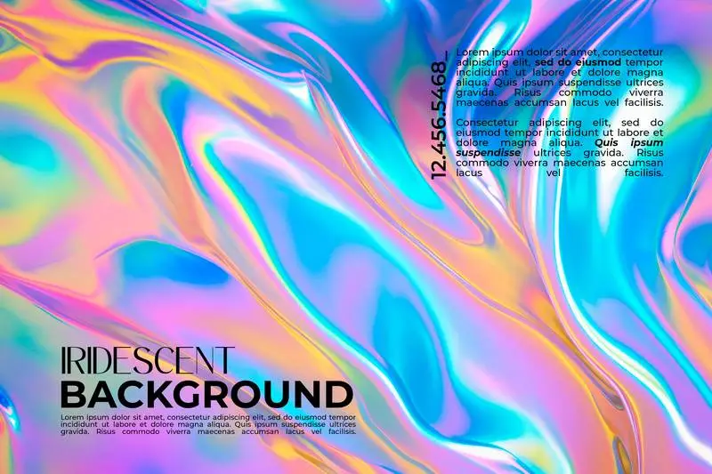 Banner of Iridescent Fluid Texture Background