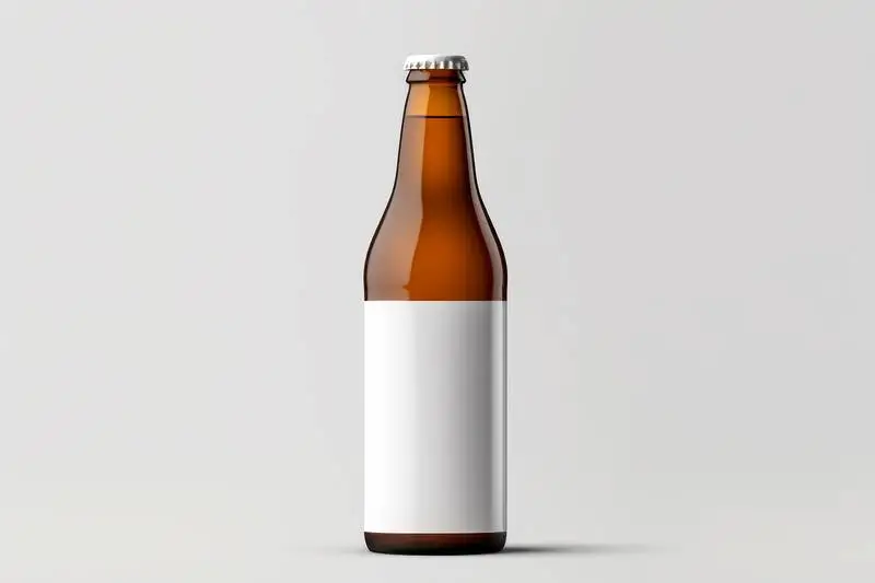 Blank Beer Bottle 3D Render for Mockup