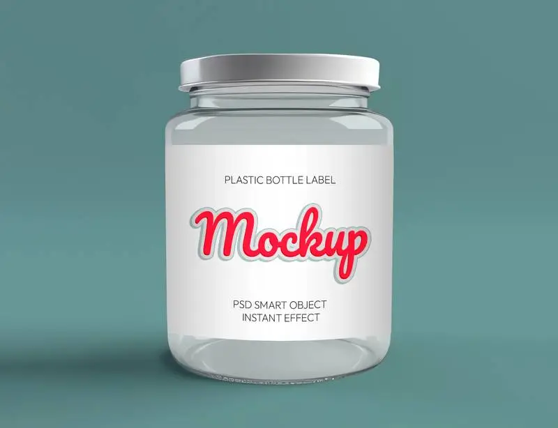 Mockup of a Plastic Bottle Label