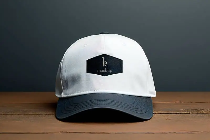 Mockup of Embroidered Logo on a Fabric Appliqué on Sports Cap