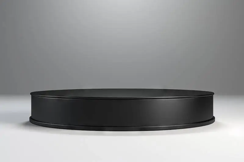 Rendering of a Round Simple Podium on White Background