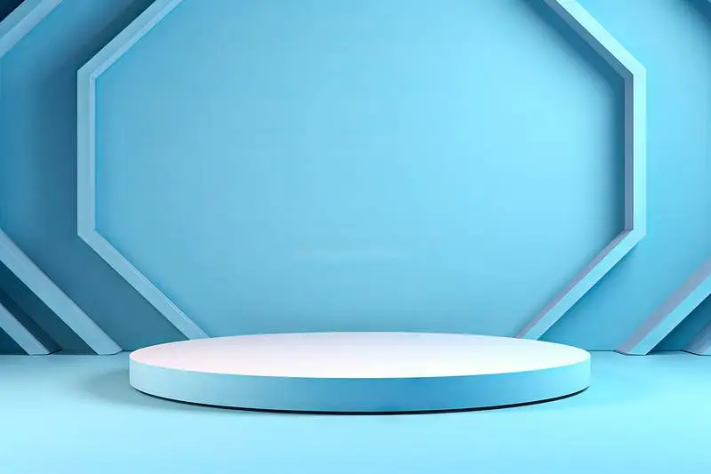 Minimalist Light Blue Podium for Product