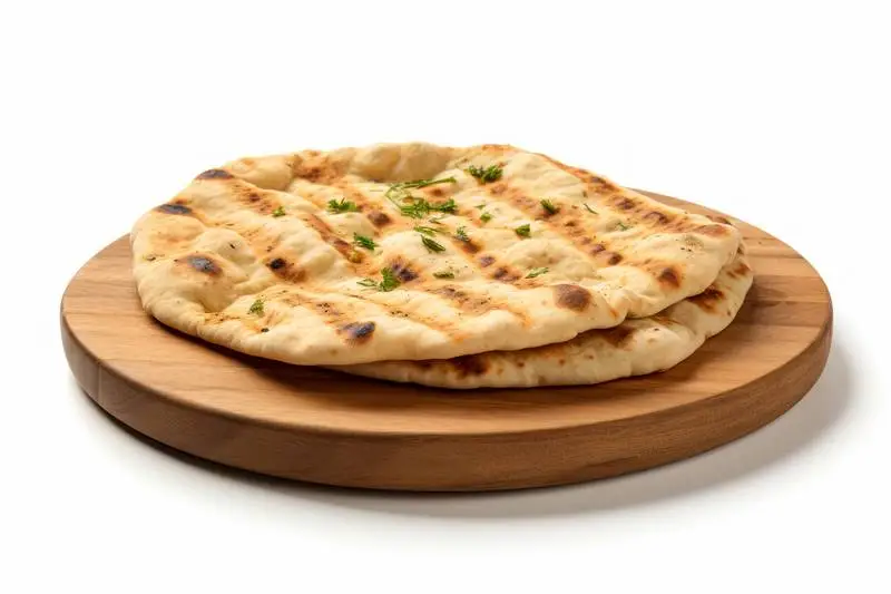 Homemade Flat Bread Isolated on White Background