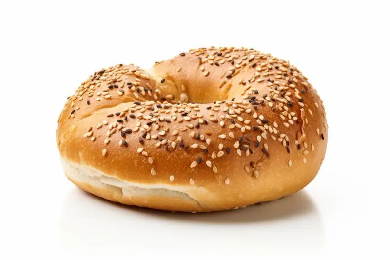 Photo of a Bagel Bread Isolated on White Background