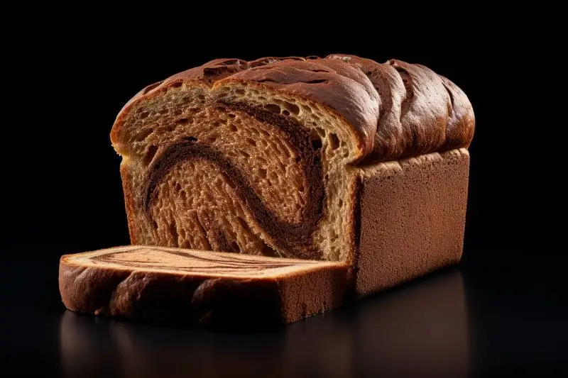 Photo of a Chocolate Bread Isolated on Black Background