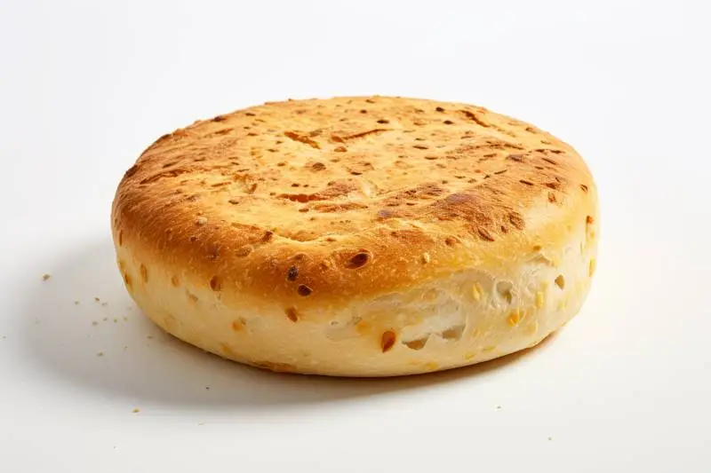 Photo of a Crumpet Bread Isolated on White Background