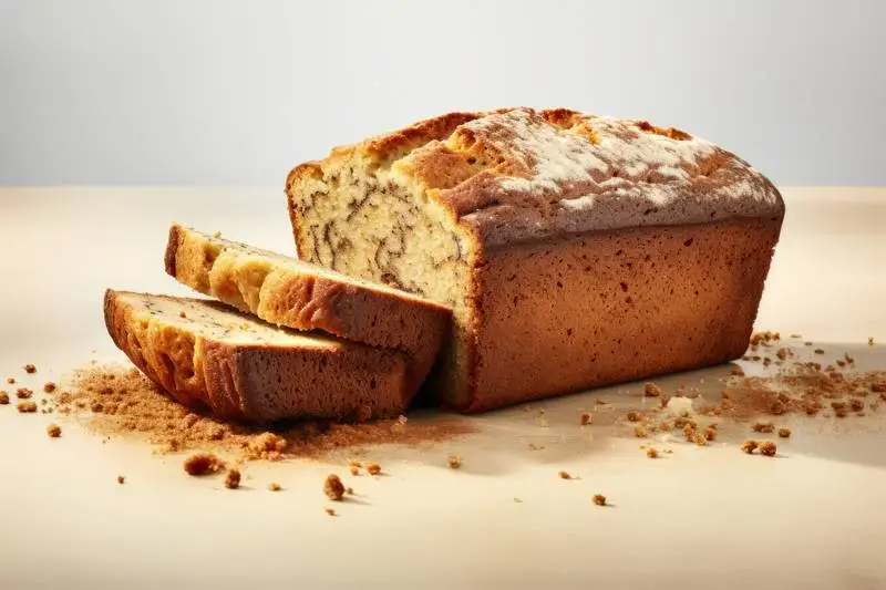 Photo of a Sliced Banana Bread on Light Background