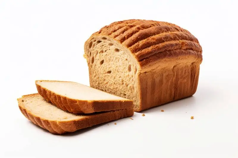 Photo of a Sliced High-Protein Bread Isolated on White Background