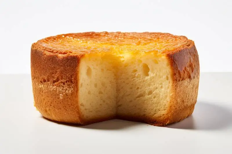 Photo of a Sweet Sponge Cake Isolated on White Background