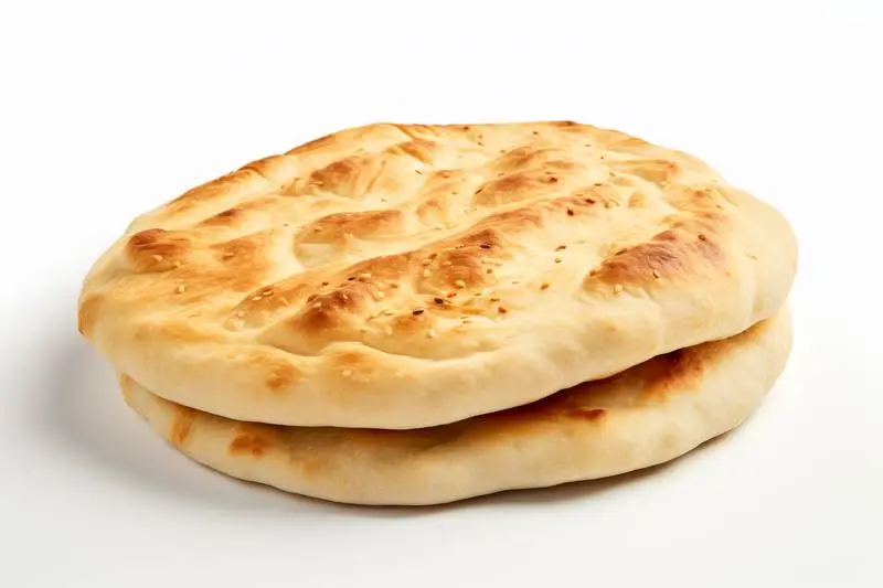 Photo of Arab Bread Isolated on White Background
