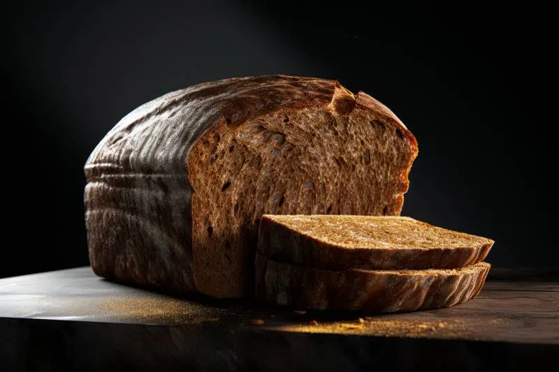 Photo of Black Bread on Black Background