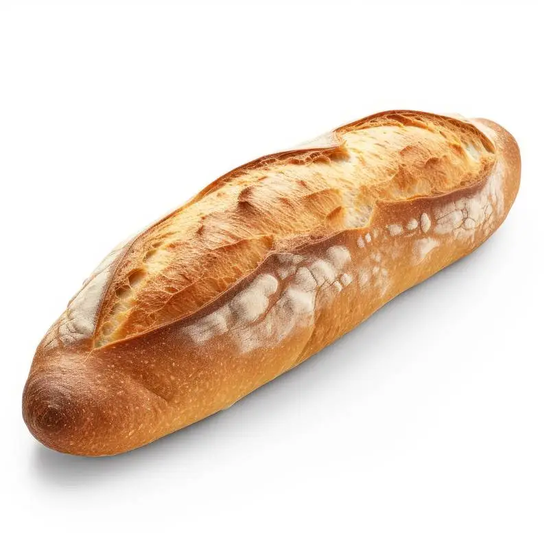 Photo of French Bread Isolated on White Background