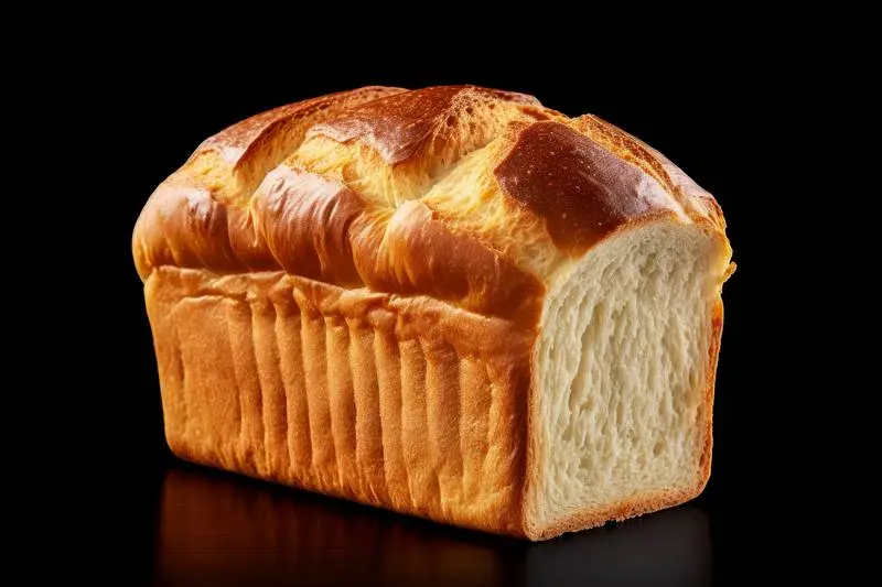 Photo of Homemade Fluffy Milk Bread on Black Background