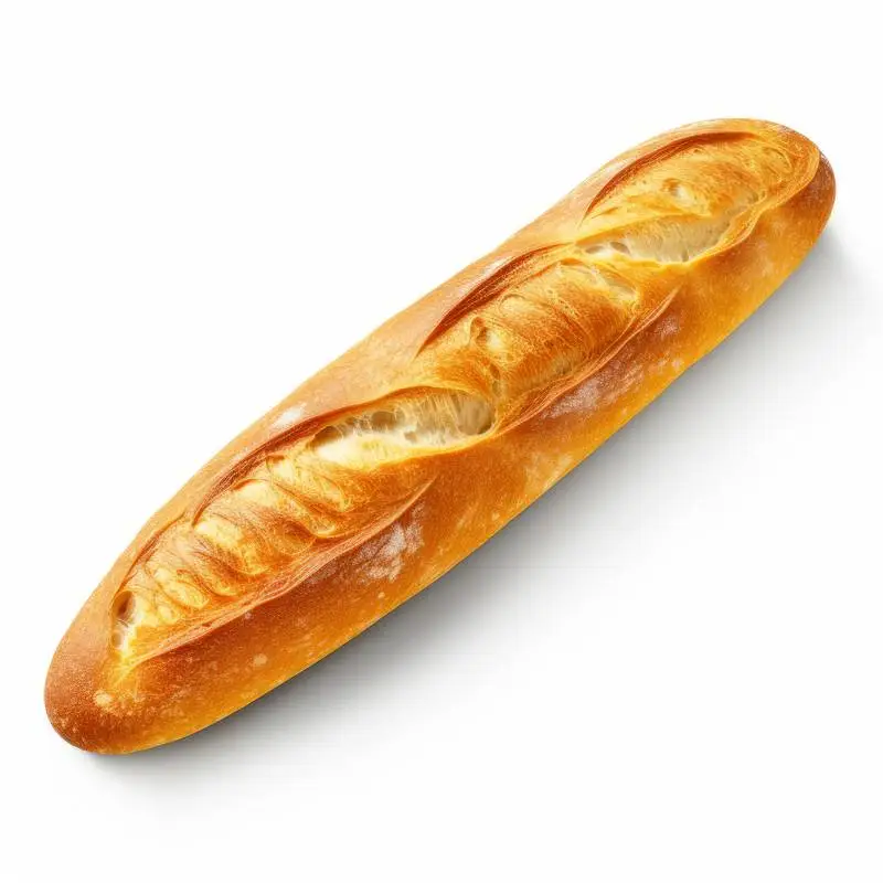 Photo of Homemade French Bread Isolated on White Background