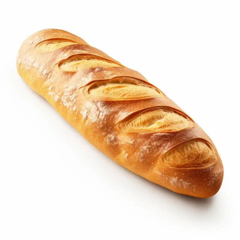 Photo of Homemade French Bread on White Background