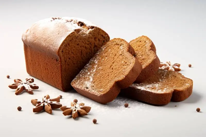 Photo of Homemade Ginger Bread on White Background