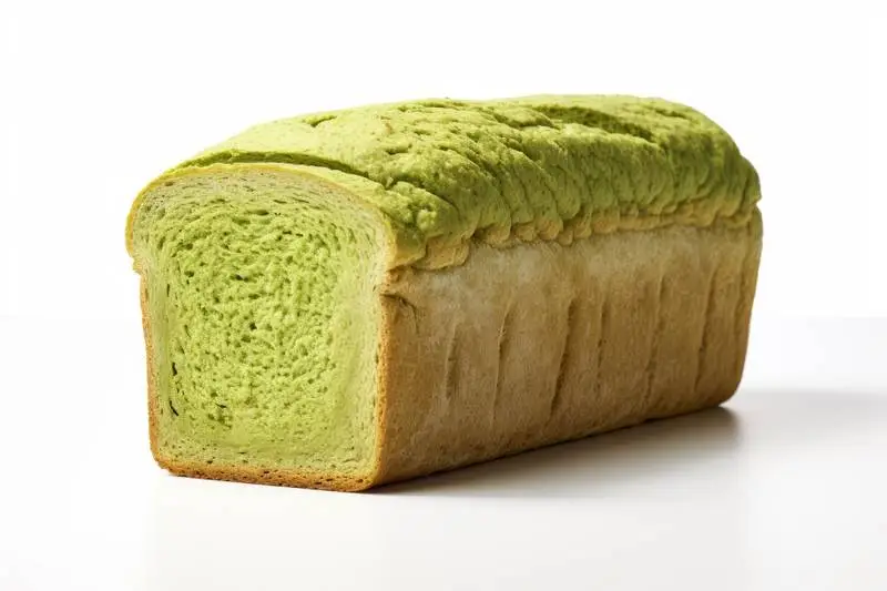 Photo of Homemade Pea Flour Bread Isolated on White Background