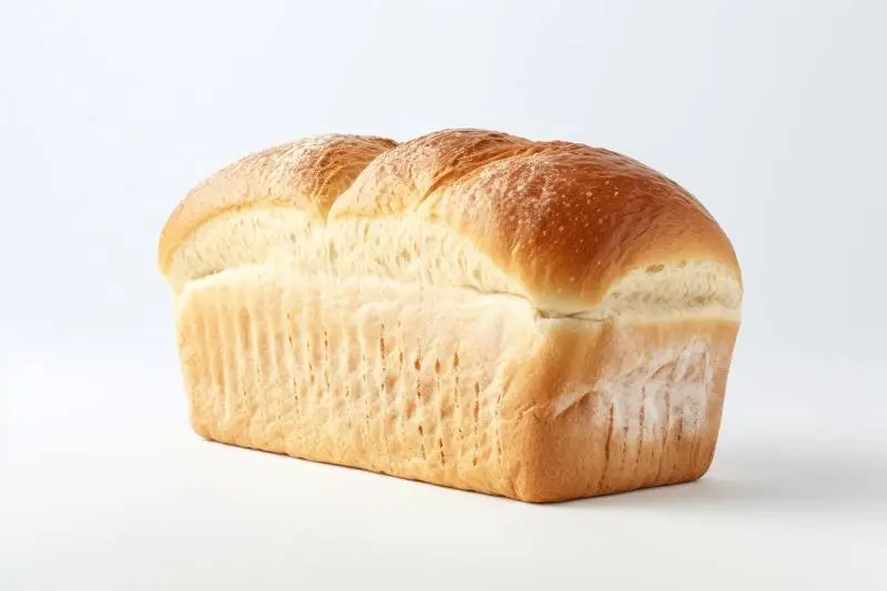 Photo of Homemade Rice Bread Isolated on White Background