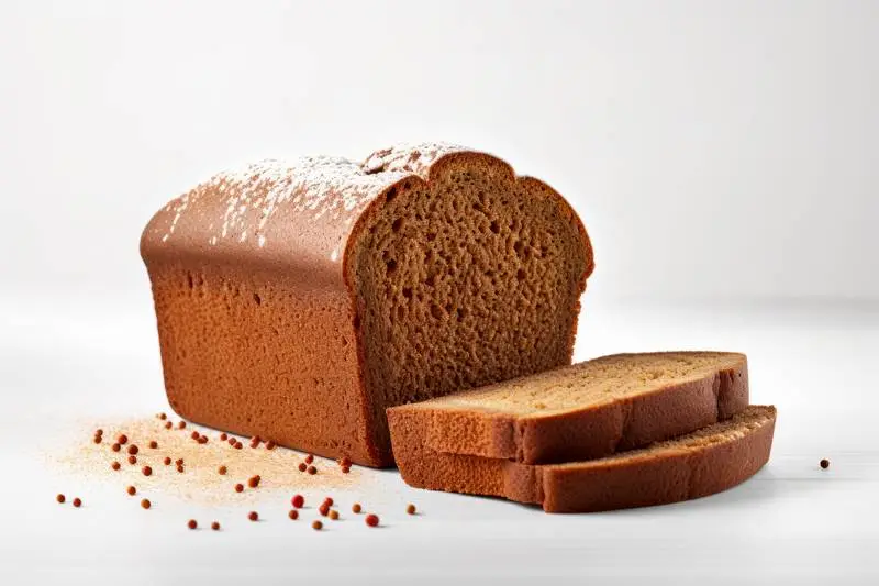 Photo of Homemade Sliced Ginger Bread on White Background