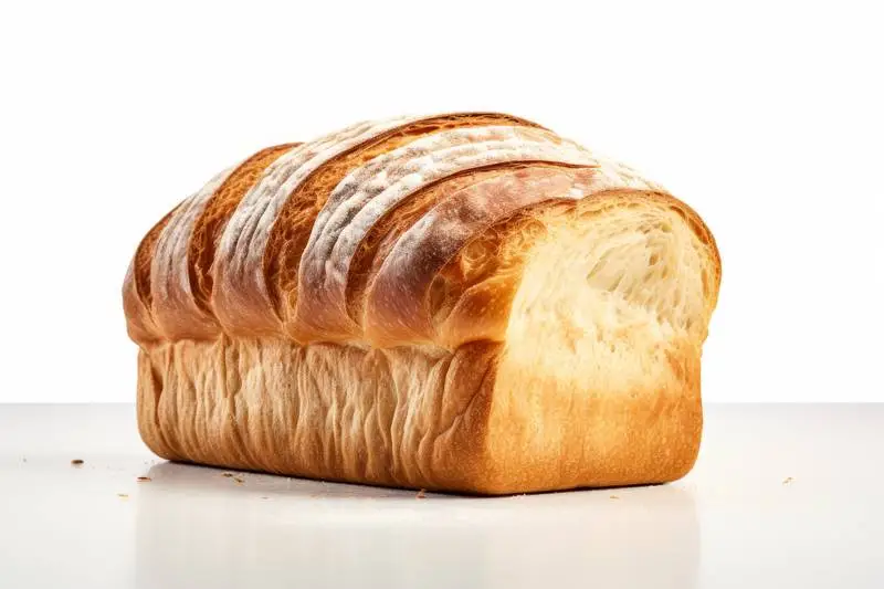Photo of Homemade Soufflé Bread on White Background
