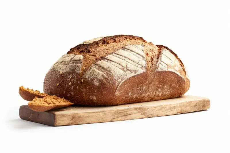 Photo of Rye Bread Isolated on White Background