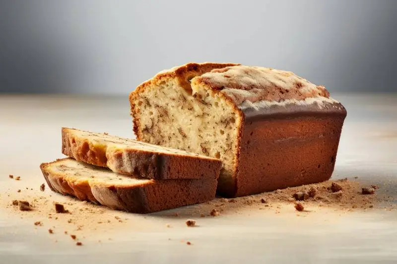 Photo of Sliced Banana Bread on Black Background