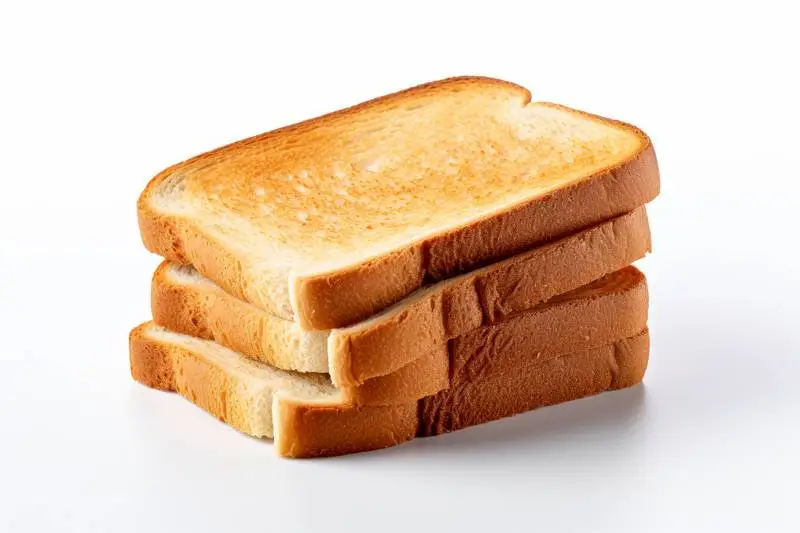 Photo of Toast Bread Slices Isolated on White Background