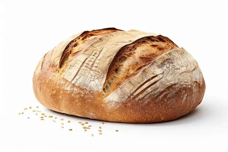 Photo of Whole Grain Bread Isolated on White Background