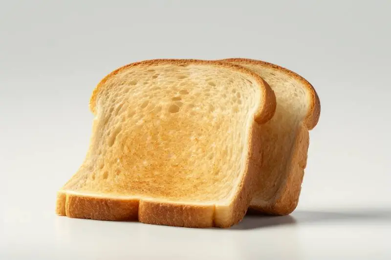 Slices of Toast Bread Isolated on White Background