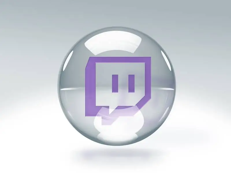 Transparent Glass Bubble with Twitch Logo Inside