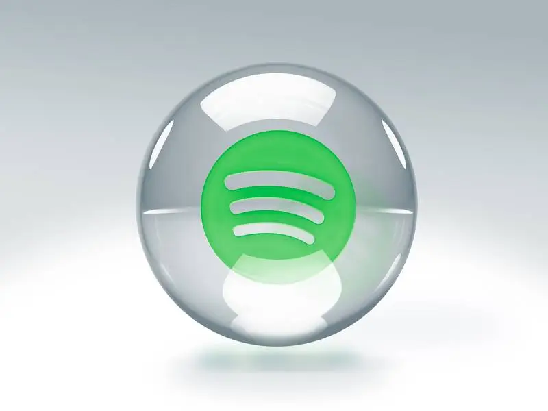 Transparent Glass Bubble with Spotify Logo Inside