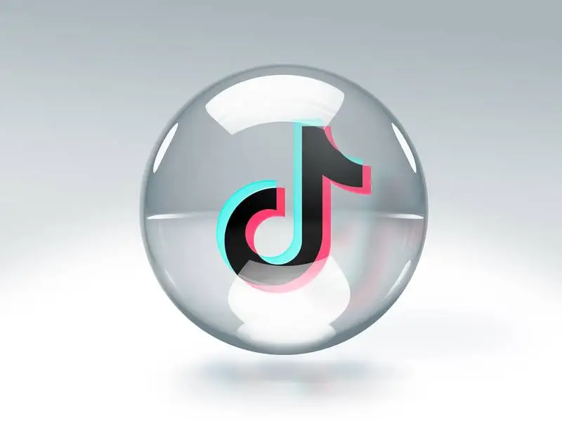 Transparent Glass Bubble with TikTok Logo Inside