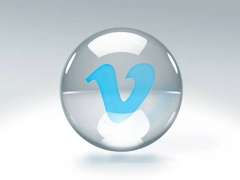 Transparent Glass Bubble with Vimeo Logo Inside