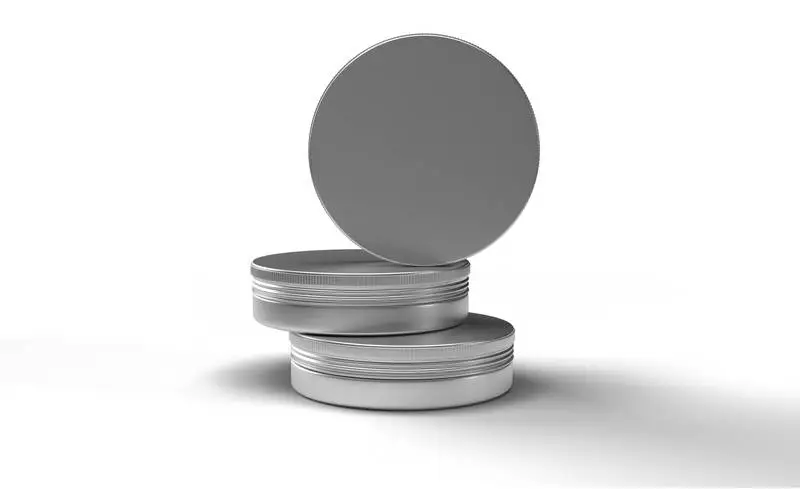 Collection of Three Metallic Tins for Cosmetic