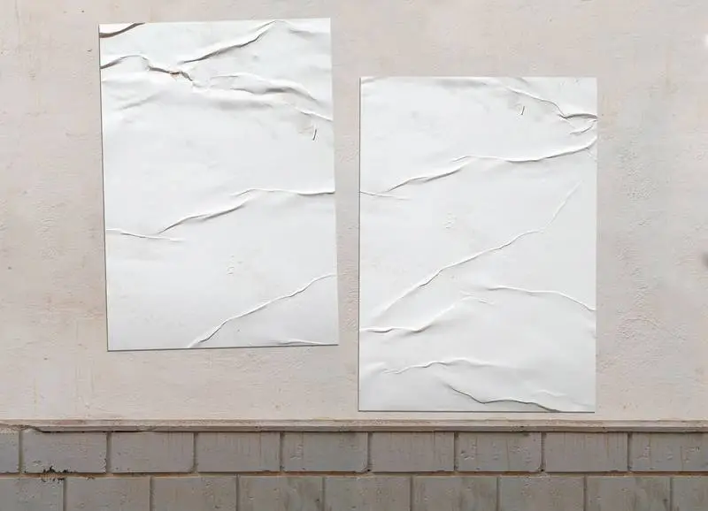 Collection of Posters on White Background with Texture and Bricks