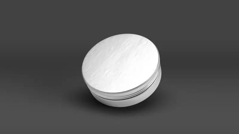 Single Metal Tin on Colored Background