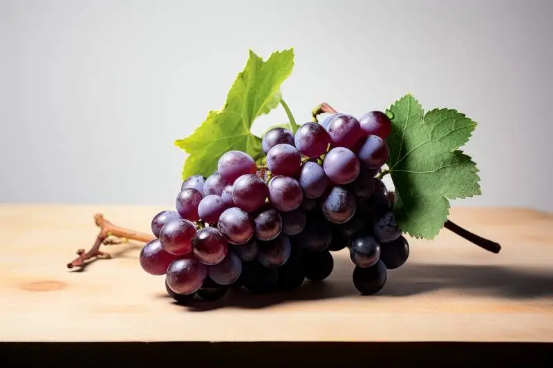 Picture of a Bunch of Grapes on a Table