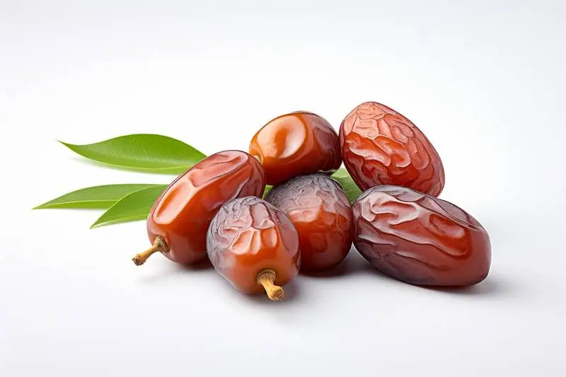Photo of Dried Dates on a White Background
