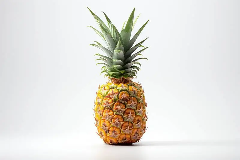 Photo of a Pineapple on a White Background