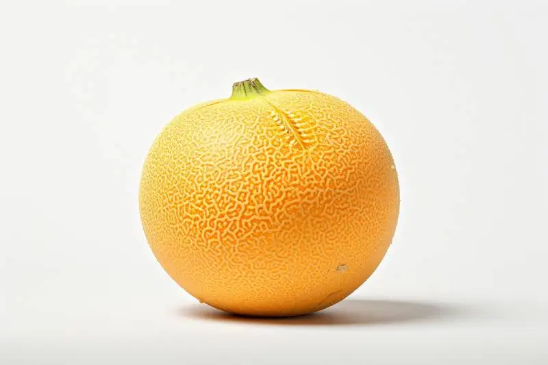 Photo of a Orange Melon on a White Background
