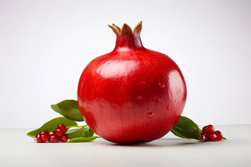 Picture of a Pomegranate on a White Background