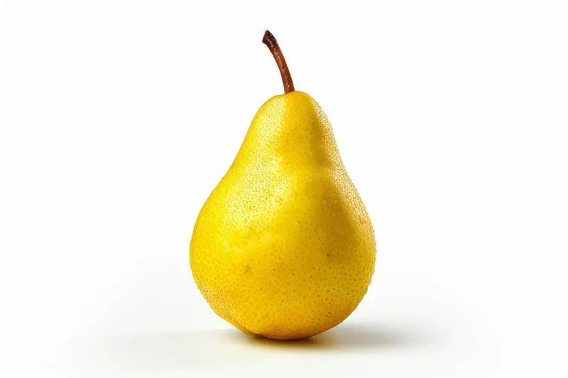 Picture of a Fresh Yellow Fruit on a White Background