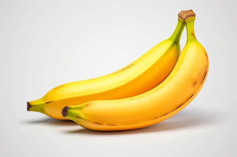 Picture of a Couple of Bananas on a White Background