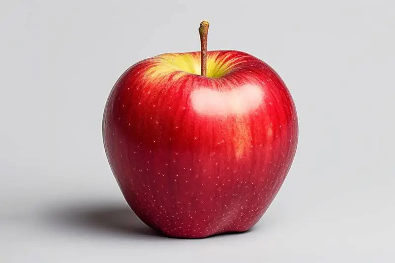 Picture of a Nice Red Apple on a White Background
