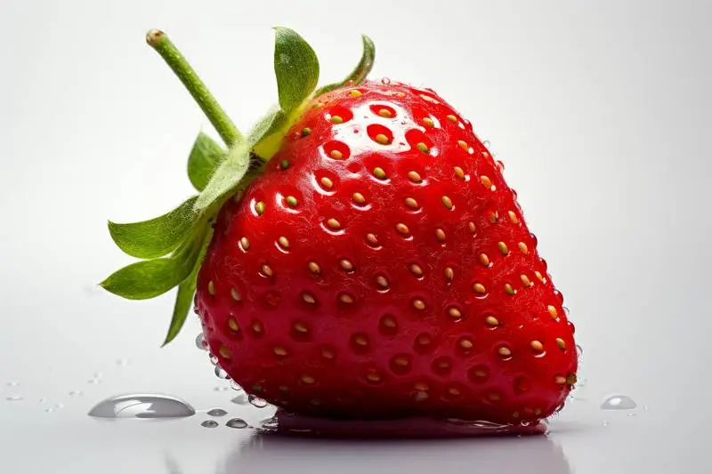 Picture of a Strawberry on a White Background