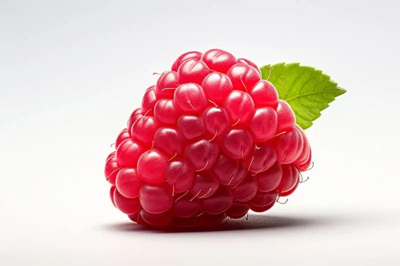 Picture of a Raspberry on a White Background