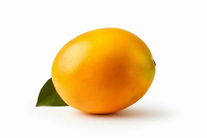 Picture of Ripe Mango on a White Background