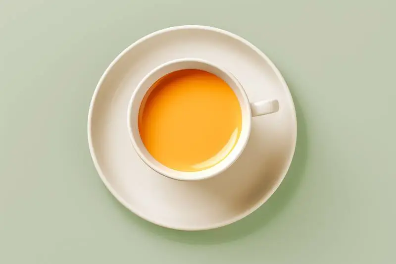 Photo of a Cup of Creamy Coffee Seen from Above on a Light Green Surface